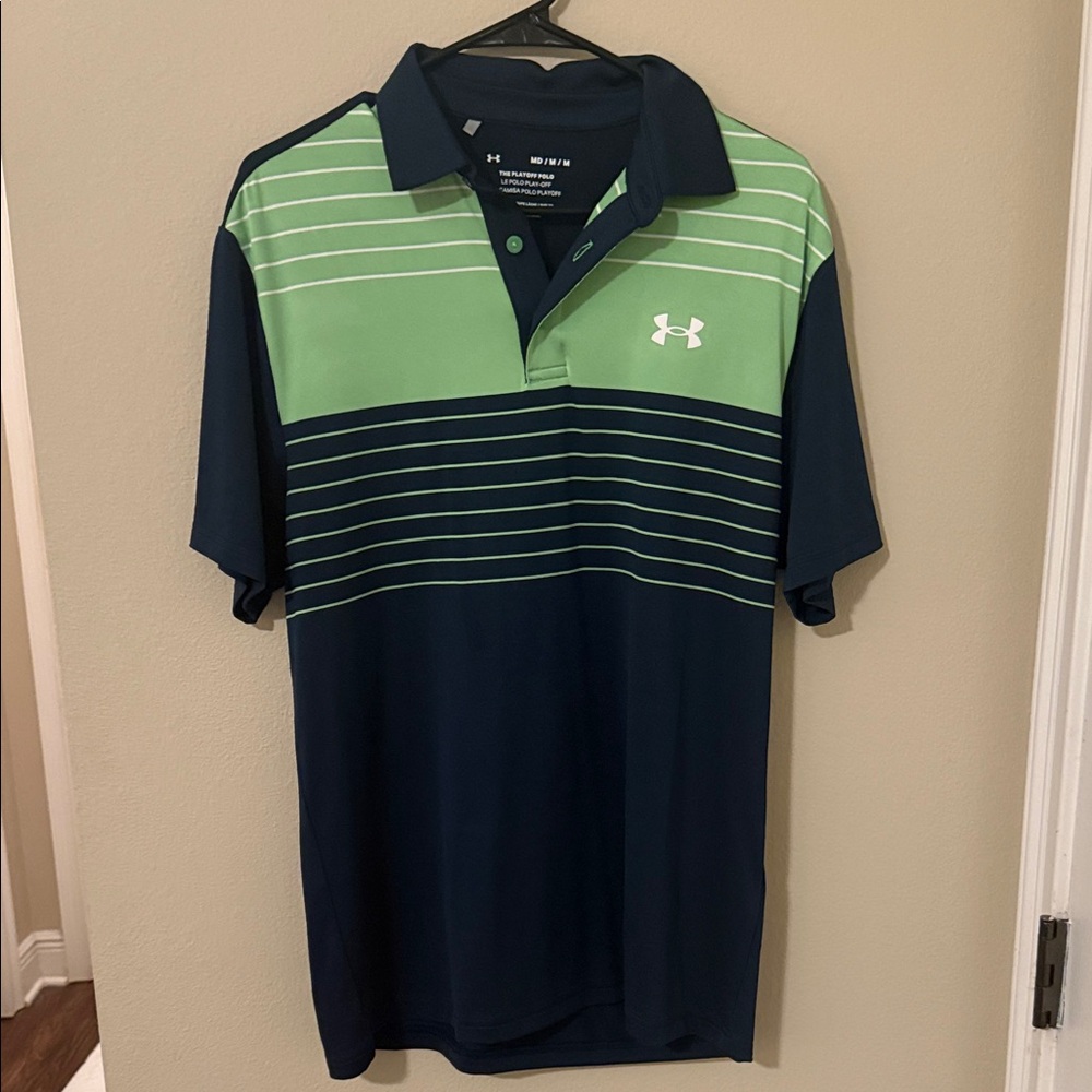 Under Armour Men's Polo in Green and Navy